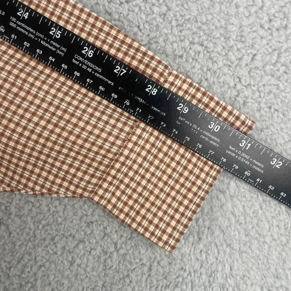 Hunter's Ridge Men's Large Brown Plaid Long Sleeve Button Up Shirt w/ Pockets - Picture 11 of 16